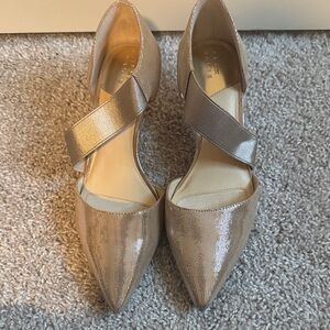 Alex Marie Shimmering Gold Heels